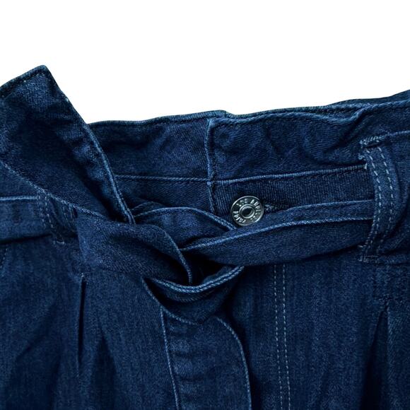 Paige Harper Jeans Womens Size 32 High Waist Wide Leg Dark Blue - Picture 9 of 14